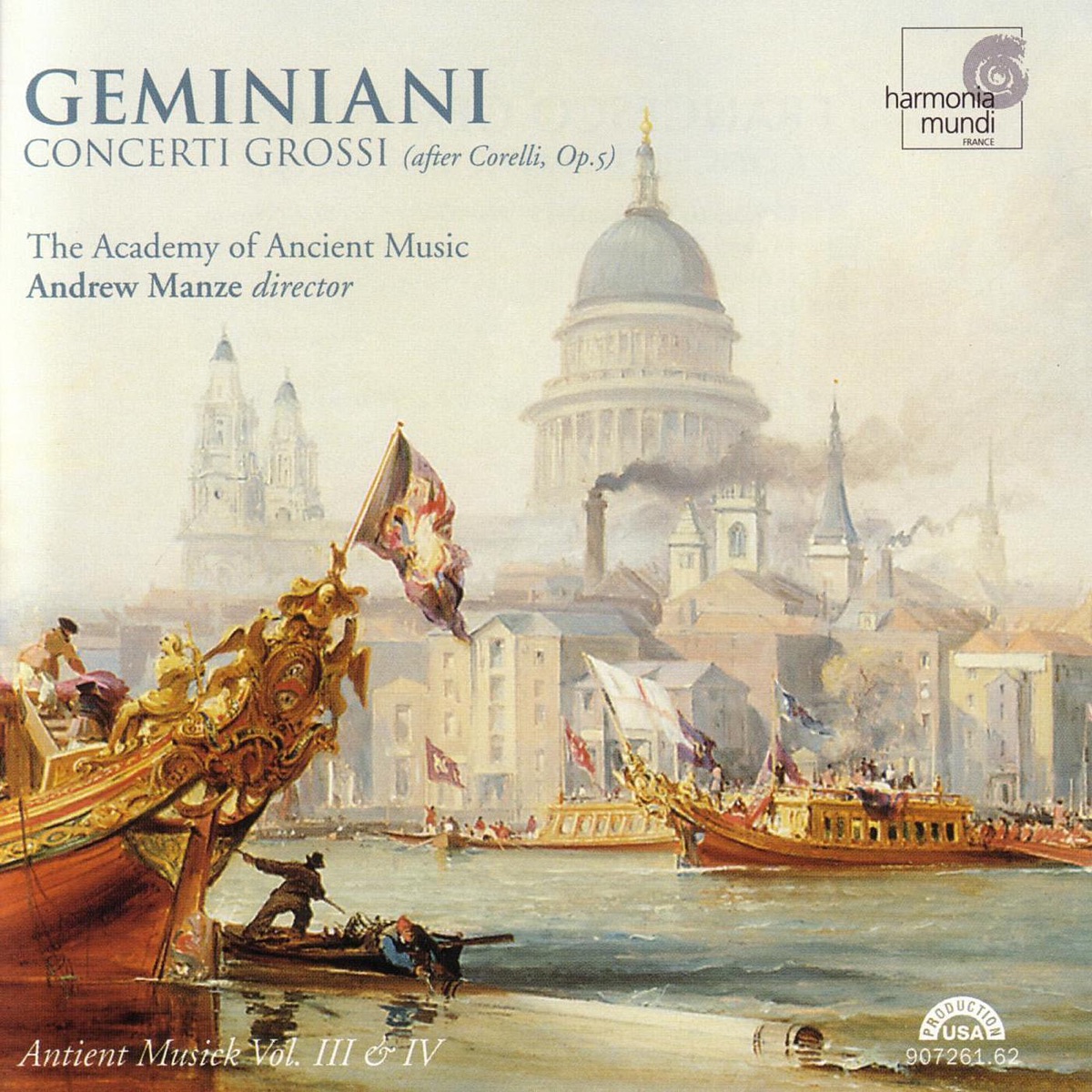 Geminiani: Concerti grossi (after Corelli, Op.5) by Academy of Ancient Music & Andrew Manze album cover