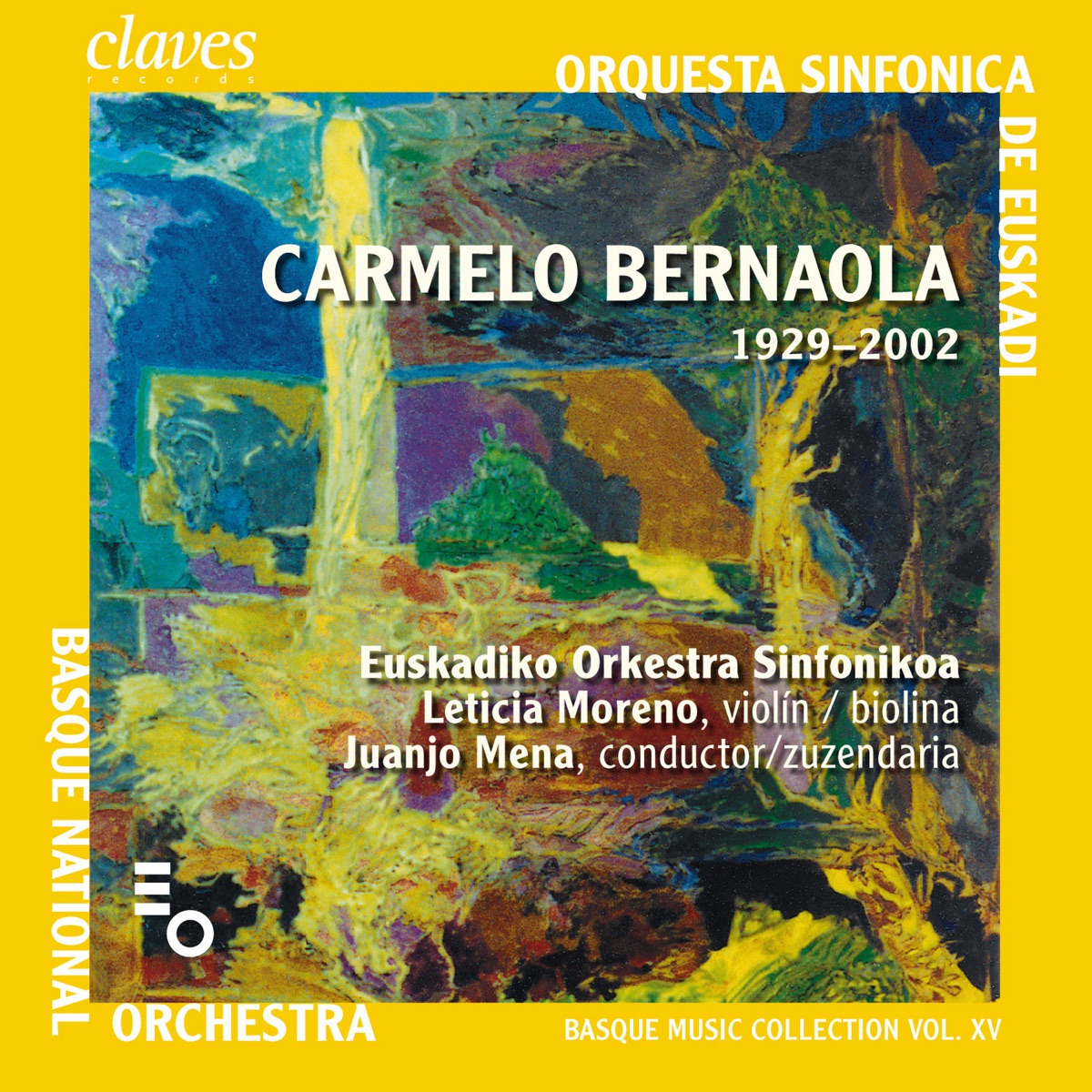 Basque Music Collection, Vol. XV by Euskadiko Orkestra Sinfonikoa, Juanjo Mena & Leticia Moreno album cover
