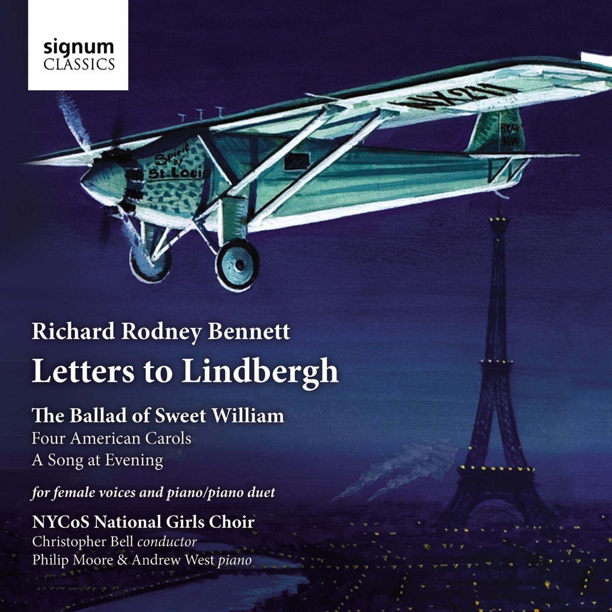 Bennett: Letters to Lindbergh by NYCoS National Girls Choir album cover