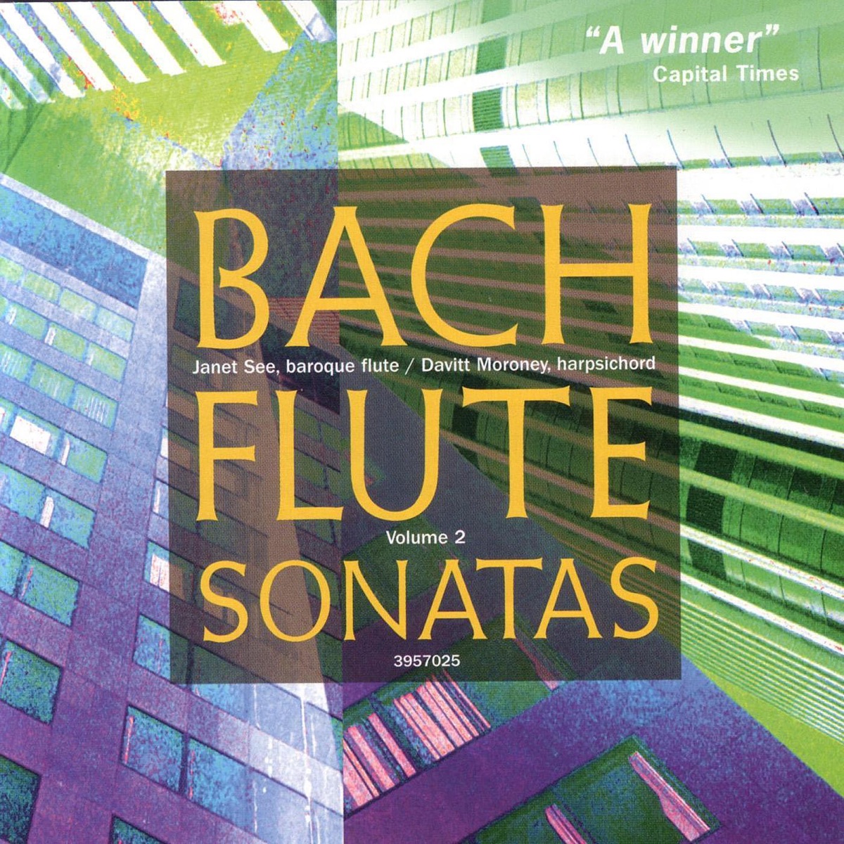 Bach: Flute Sonatas, Vol. 2 by Davitt Moroney, Janet See & Mary Springfels album cover