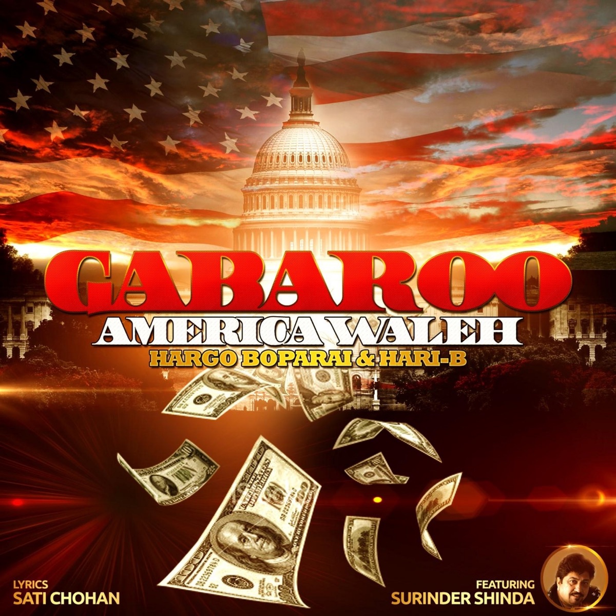 Gabaroo America Waleh (feat. Surinder Shinda) - Single by Hargo Boparai & Hari-B album cover