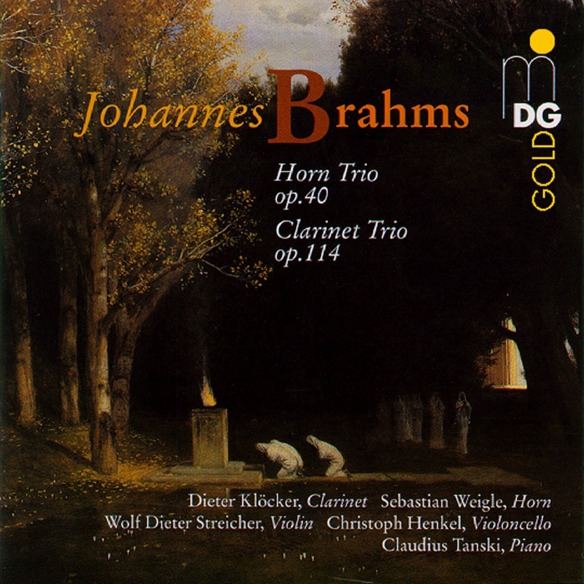 Brahms: Horn Trio, Op. 40 & Clarinet Trio, Op. 114 by Dieter Klöcker, Sebastian Weigle, Wolf-Dieter Streicher, Christoph Henkel & Claudius Tanski album cover