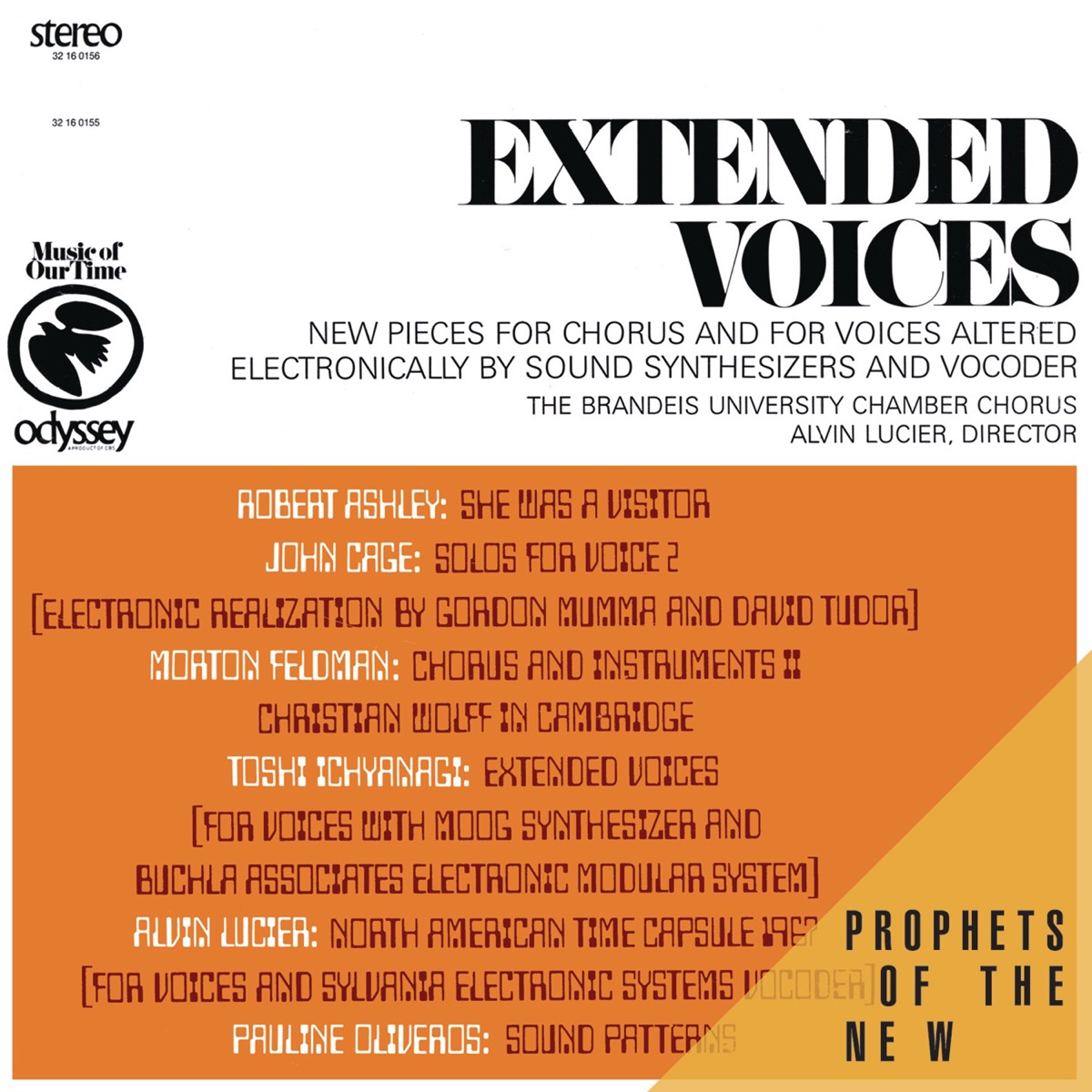 Extended Voices by Alvin Lucier & The Brandeis University Chamber Chorus album cover