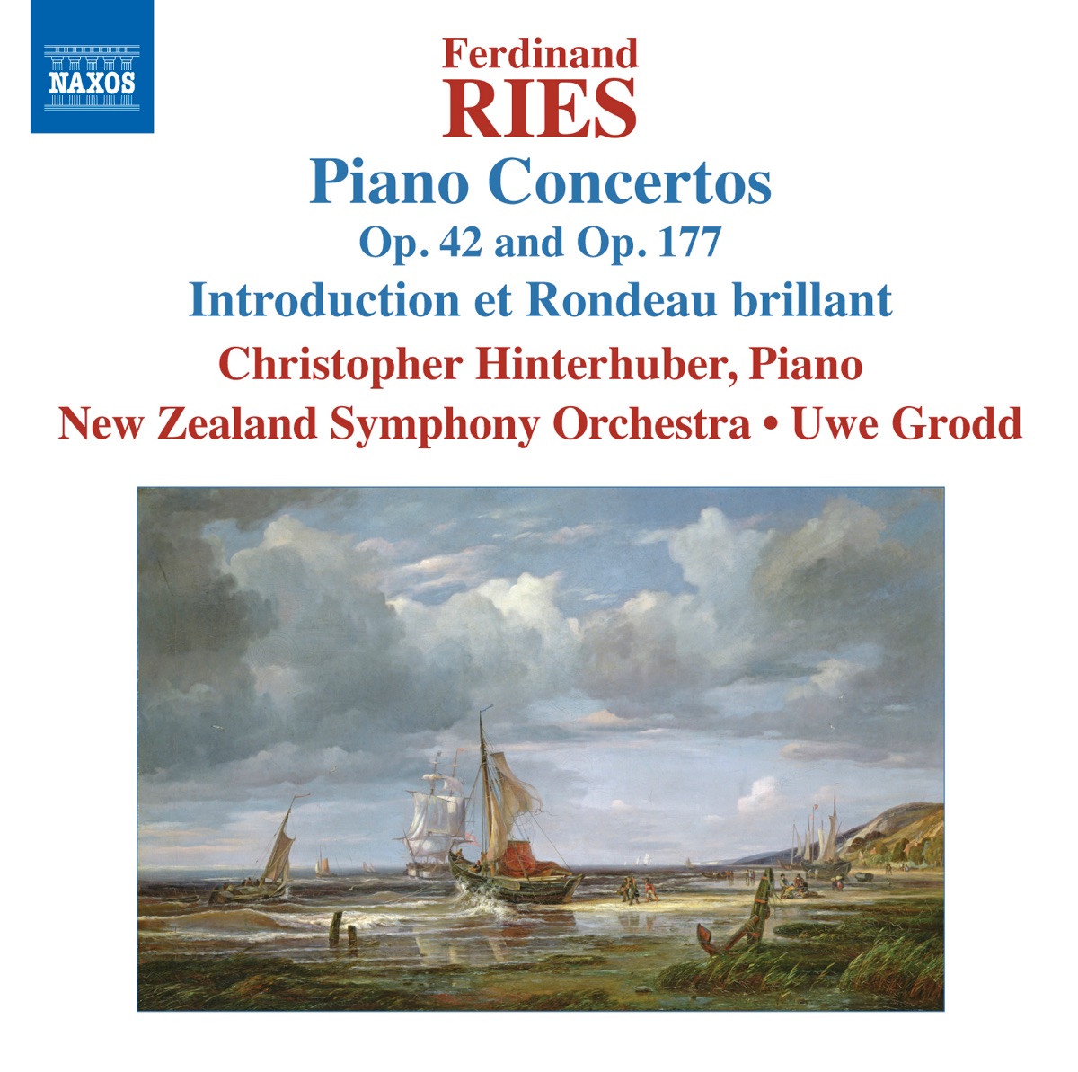 Ries: Piano Concertos, Vol. 5 by Christopher Hinterhuber, Uwe Grodd & New Zealand Symphony Orchestra album cover