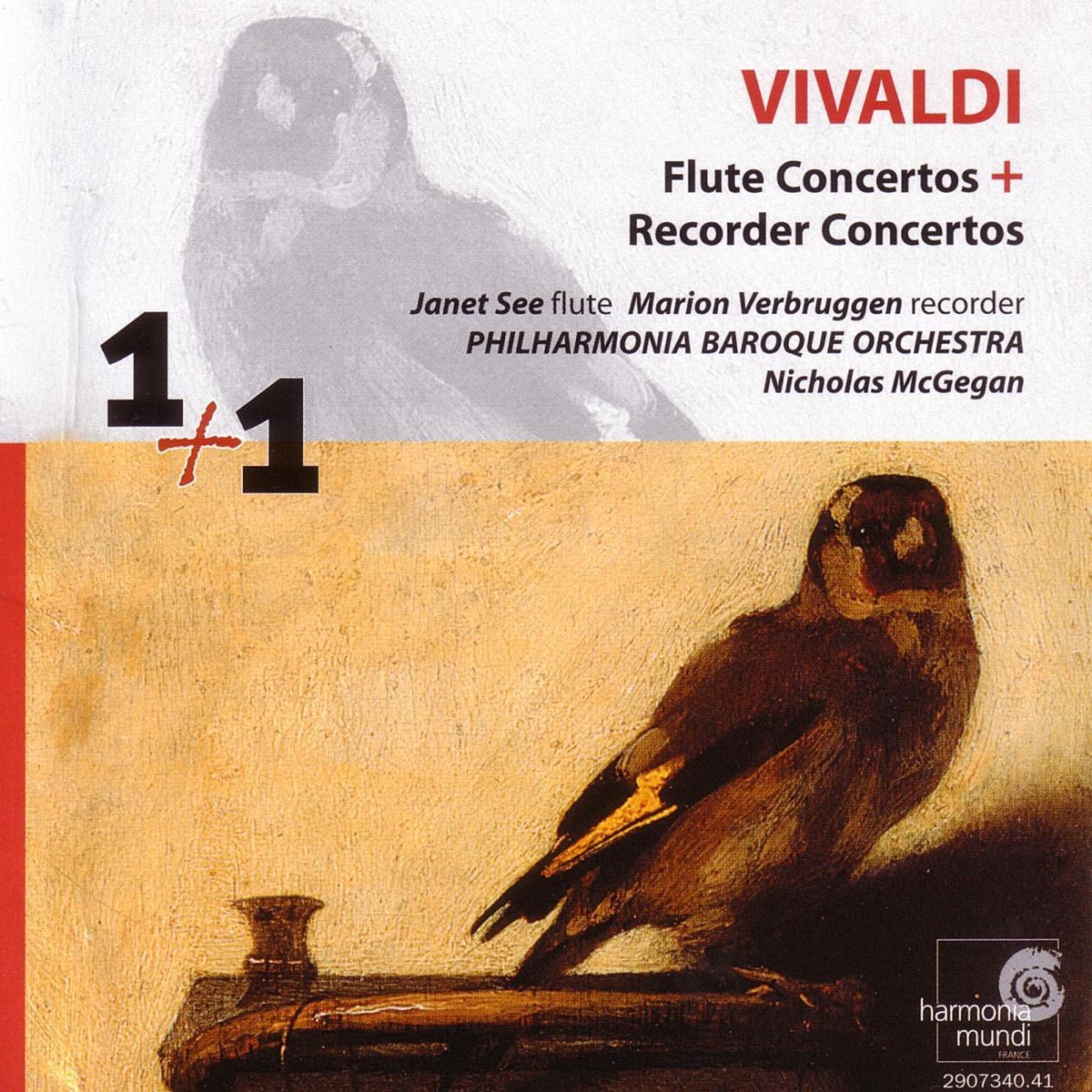 Vivaldi: Flute Concertos & Recorder Concertos by Philharmonia Baroque Orchestra, Nicholas McGegan, Marion Verbruggen & Janet See album cover