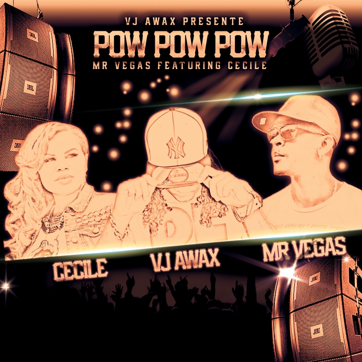 Pow Pow Pow (feat. Cecile) - Single by VJ Awax & Mr. Vegas album cover
