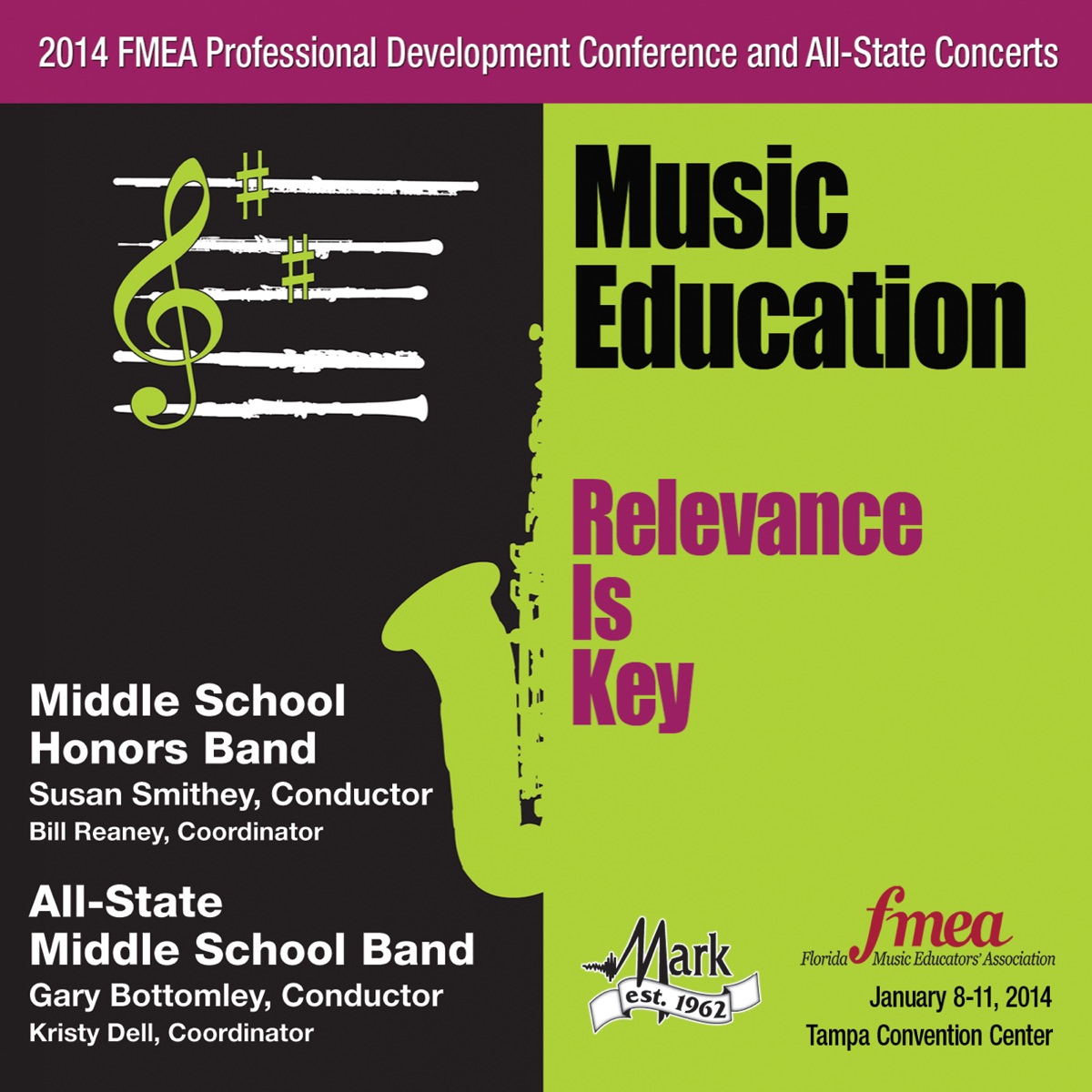 2014 Florida Music Educators Association (FMEA): Middle School Honors Band & All-State Middle School Band by Florida All-State Middle School Band & Florida Middle School Honors Band album cover