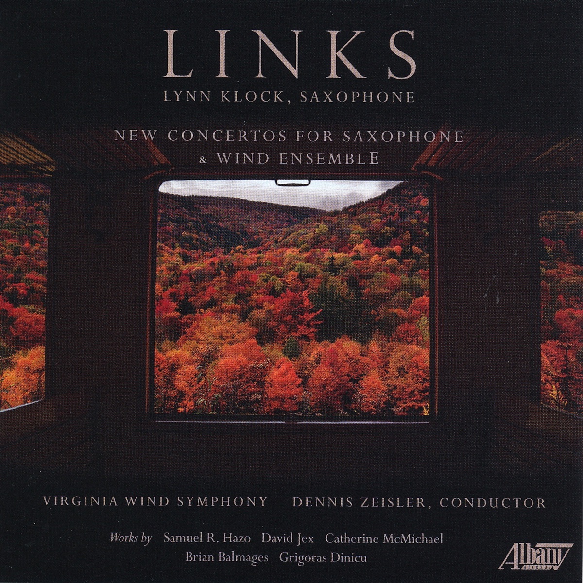 Links: New Concertos for Saxophone and Wind Ensemble by Virginia Wind Symphony, Dennis Zeisler & Lynn Klock album cover