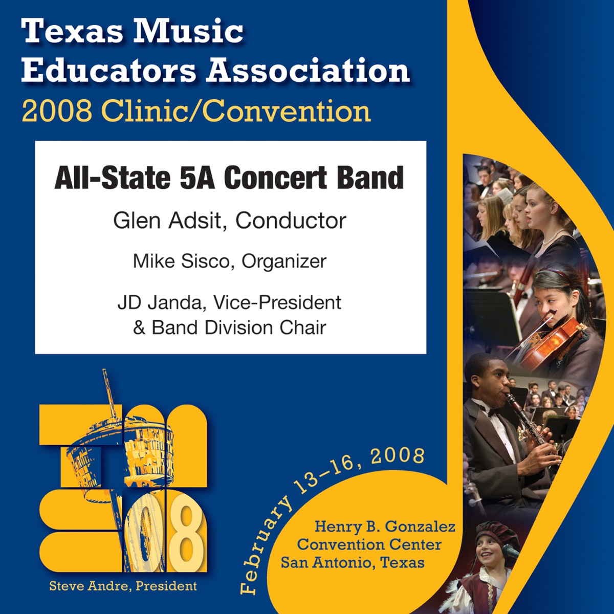2008 Texas Music Educators Association (TMEA): All-State 5A Concert Band by Texas All State 5A Concert Band album cover