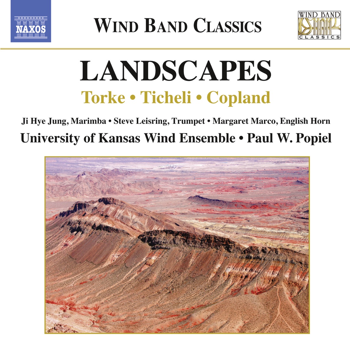 Landscapes by Paul Popiel, University of Kansas Wind Ensemble, Ji Hye Jung, Steve Leisring & Margaret Marco album cover