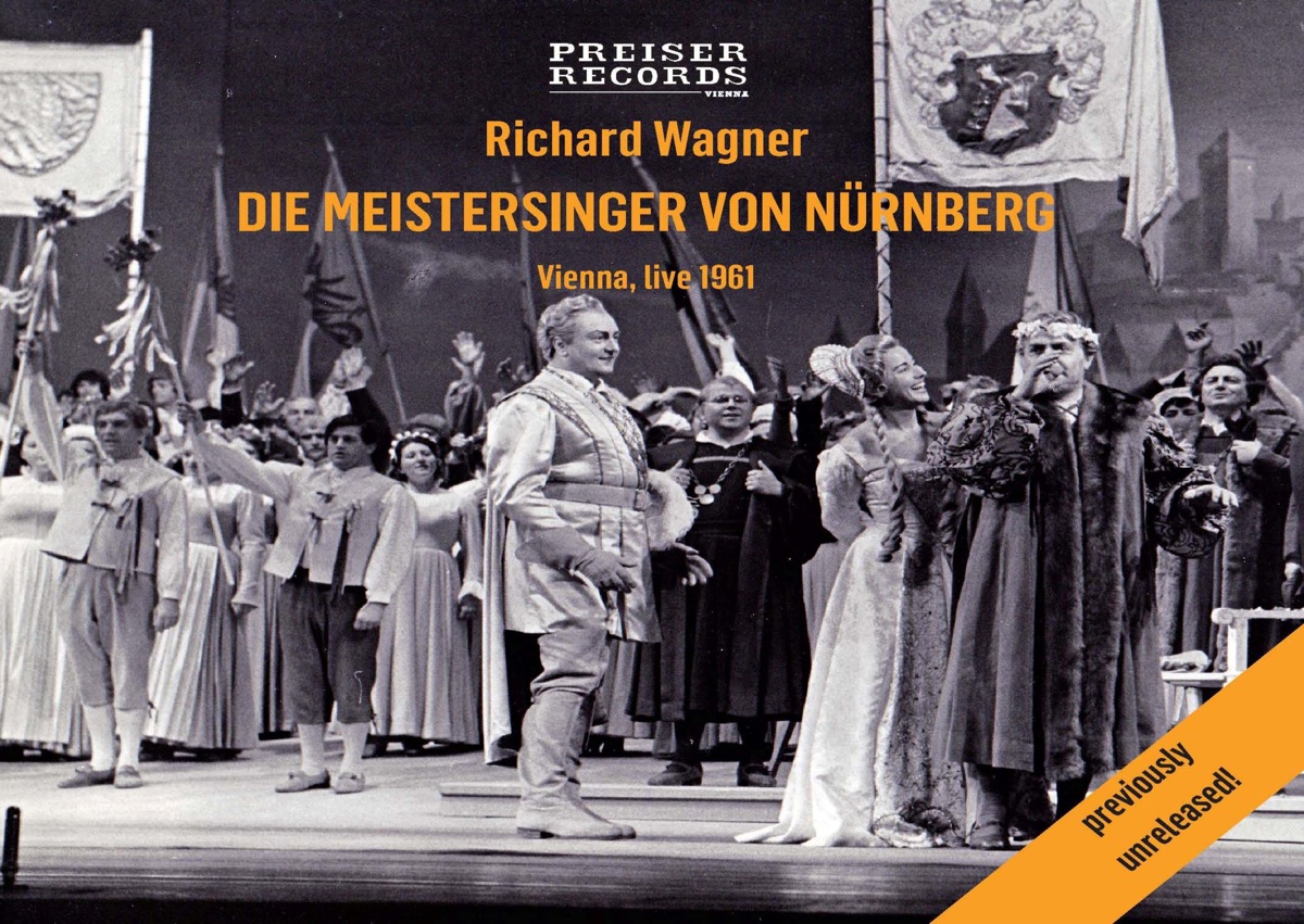 Wagner: Die Meistersinger von Nürnberg (Live) by Heinz Wallberg, Otto Wiener, Hans Hotter, Karl Friedrich, Jean Madeira, Karl Dönch, Lisa Della Casa, Wolfgang Windgassen, Kurt Equiluz, Murray Dickie, Fritz Sperlbauer, Heinz Strohbauer & Vienna Philharmonic album cover