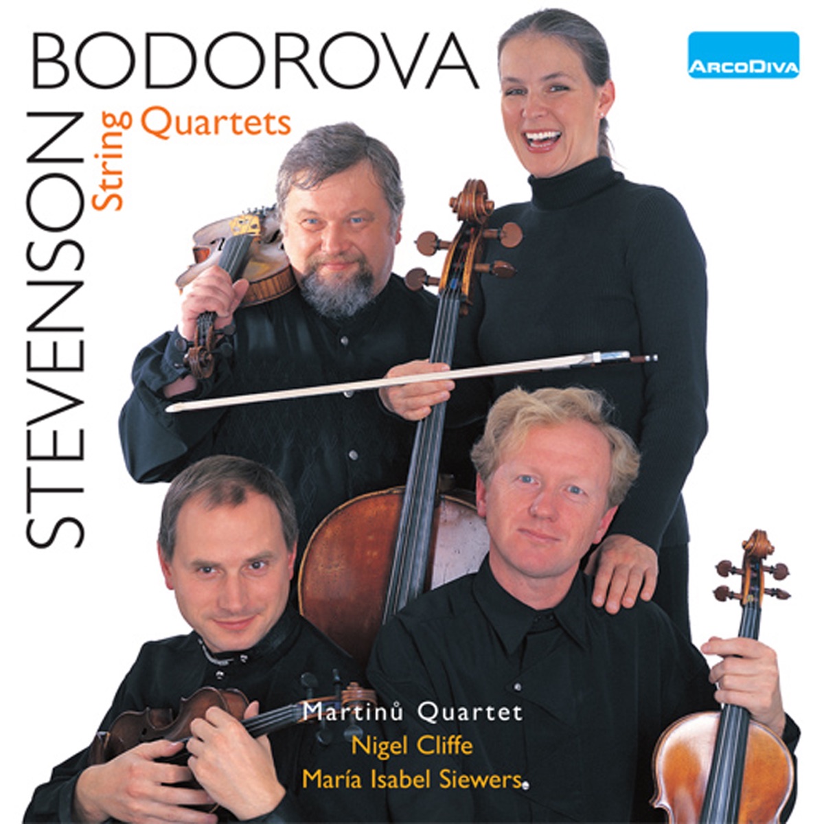 Bodorova - Stevenson: String Quartets by Martinů Quartet, Nigel Cliffe & Maria Isabel Siewers album cover