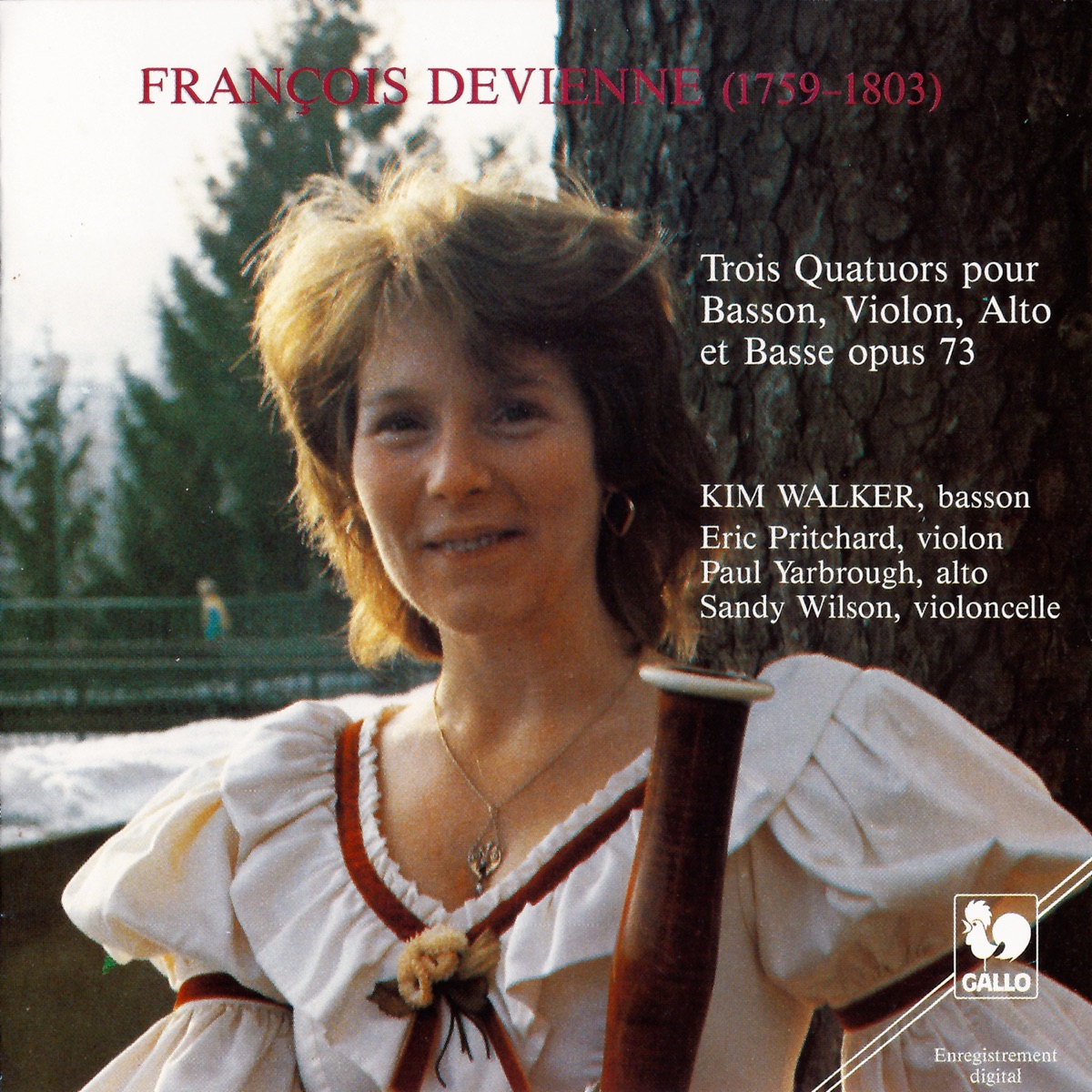 François Devienne: Three Quartets for Bassoon, Violin, Viola and Bass, Op. 73 by Kim Walker, Eric Pritchard & Sandy Wilson album cover