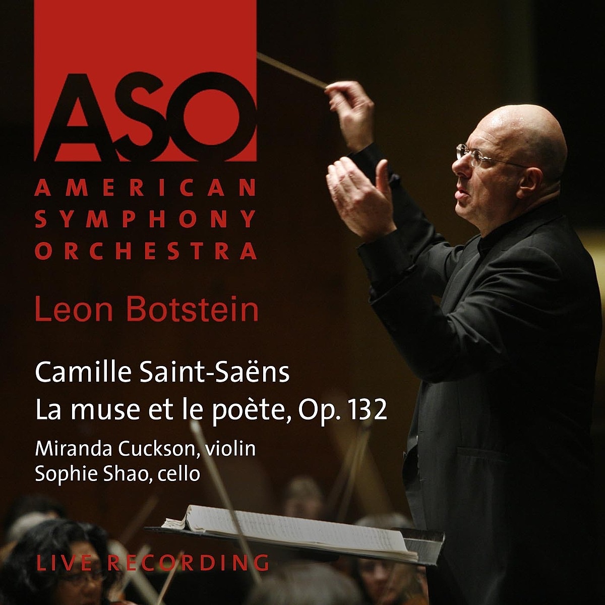 Saint-Saëns: La muse et le poète, Op. 132 - EP by American Symphony Orchestra, Leon Botstein, Miranda Cuckson & Sophie Shao album cover