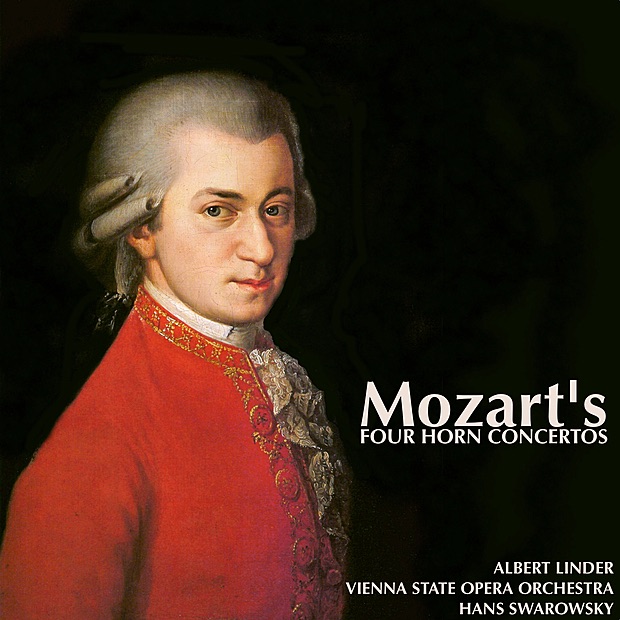 Mozart's Four Horn Concertos by Albert Linder, Orchestra of the Vienna State Opera & Hans Swarowsky album cover