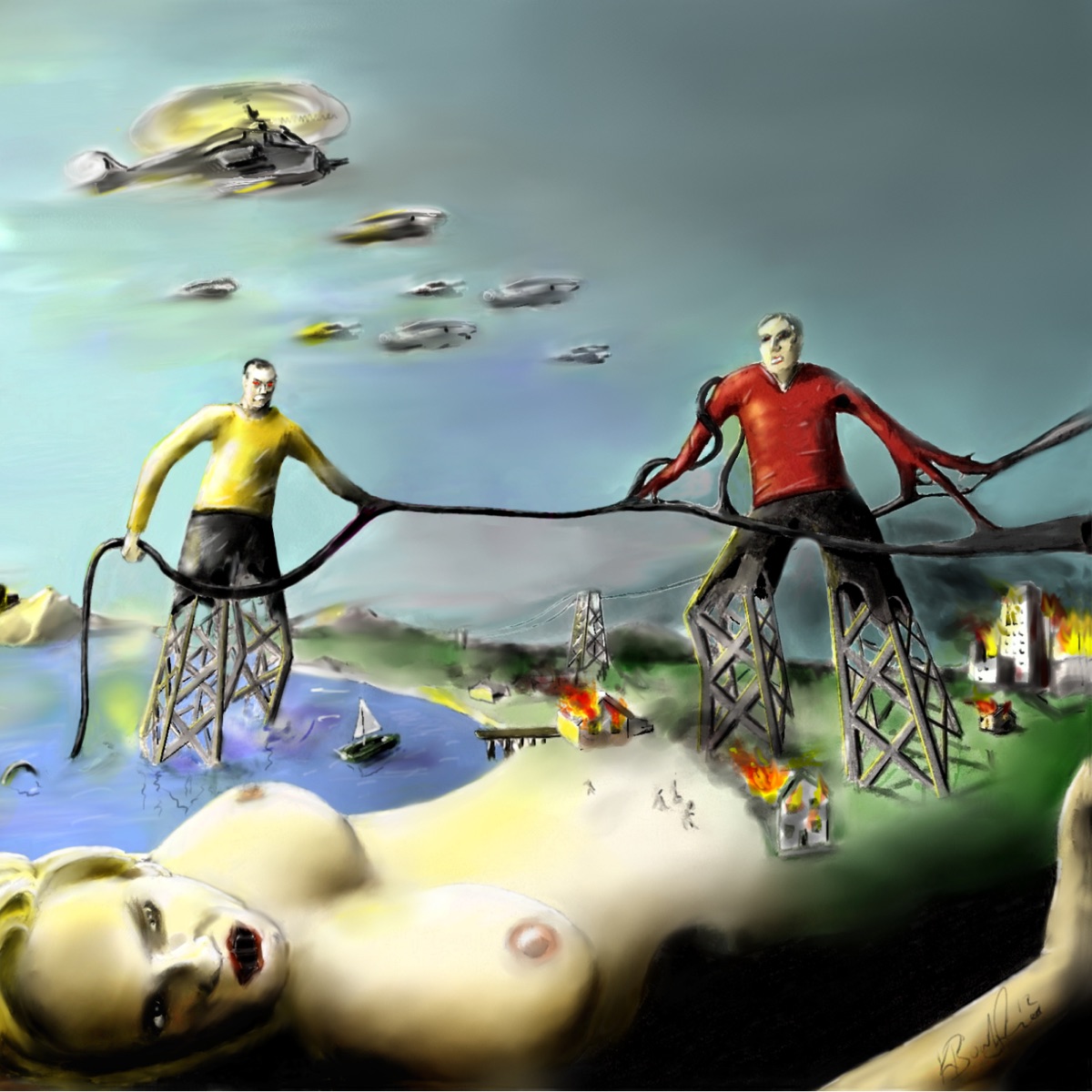 Black Hawks & Little Birds EP by Captain & The Princess album cover