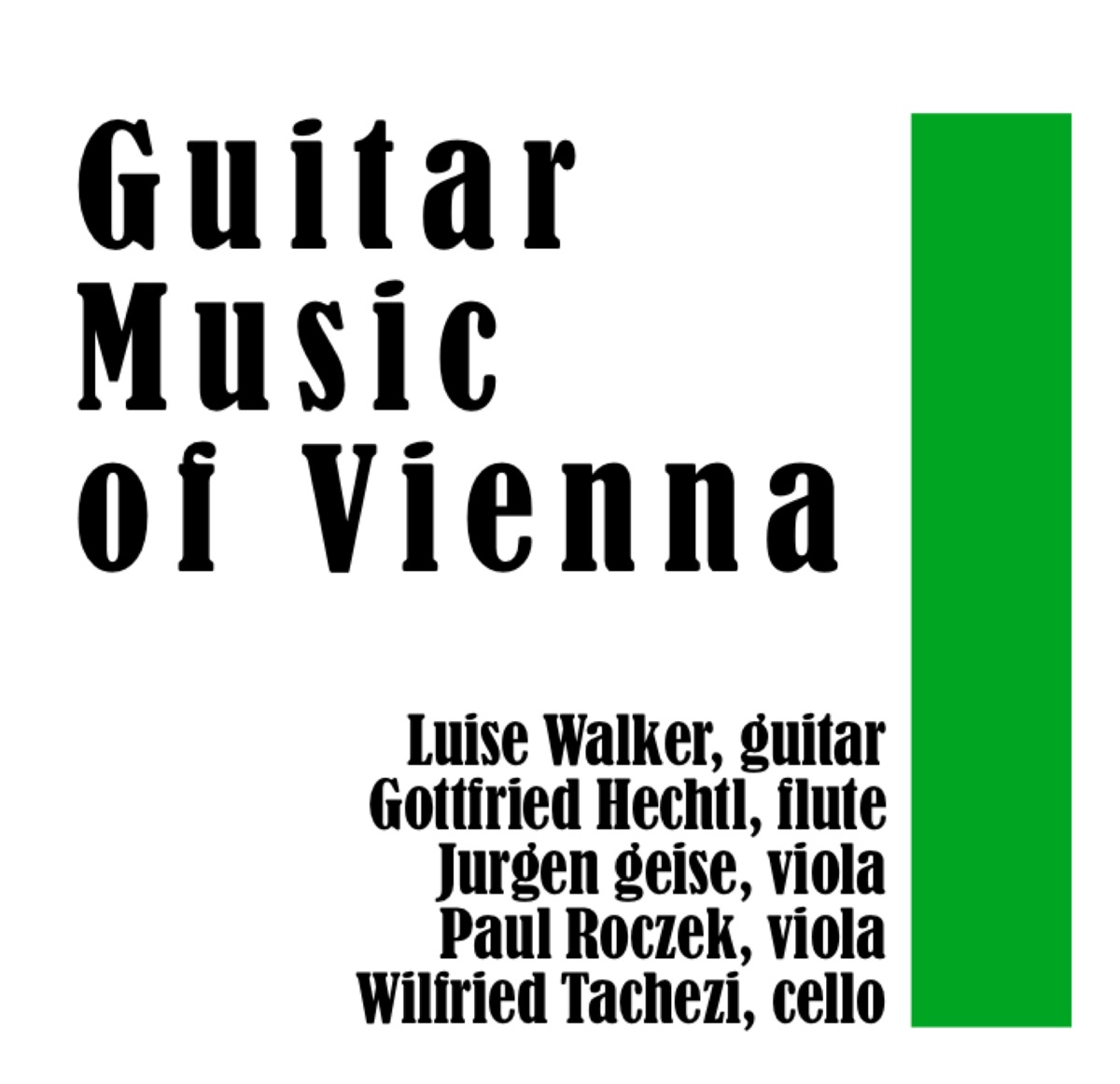 Guitar Music in Vienna by Luise Walker, Gottfried Hechtl, Jürgen Geise, Paul Roczek & Wilfried Tachezi album cover
