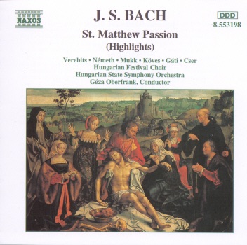 J.S. Bach: St. Matthew Passion (Highlights) by Hungarian State Symphony Orchestra album cover