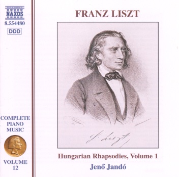 Liszt: Complete Piano Music, Vol. 12 (Hungarian Rhapsodies, Volume 1) by Jenő Jandó album cover