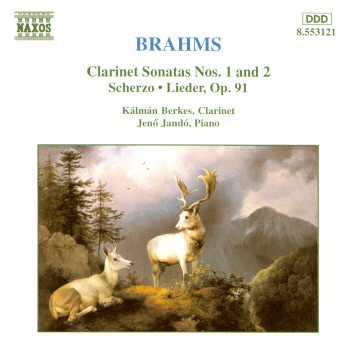 Brahms: Clarinet Sonatas Nos. 1 & 2, Scherzo and Lieder, Op. 91 by Jenő Jandó & Kálmán Berkes album cover