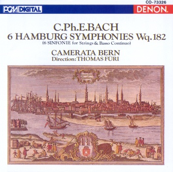 C.P.E. Bach: 6 Hamburg Symphonies, Wq. 182 by Camerata Bern & Thomas Fui album cover