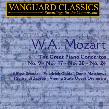 Mozart: The Great Piano Concertos by Alfred Brendel, Denis Matthews, Friedrich Gulda, I Solisti di Zagreb & Orchestra of the Vienna State Opera album cover