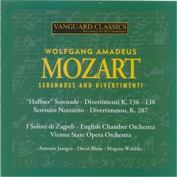 Mozart: Serenades and Divertimenti by English Chamber Orchestra, I Solisti di Zagreb & Orchestra of the Vienna State Opera album cover