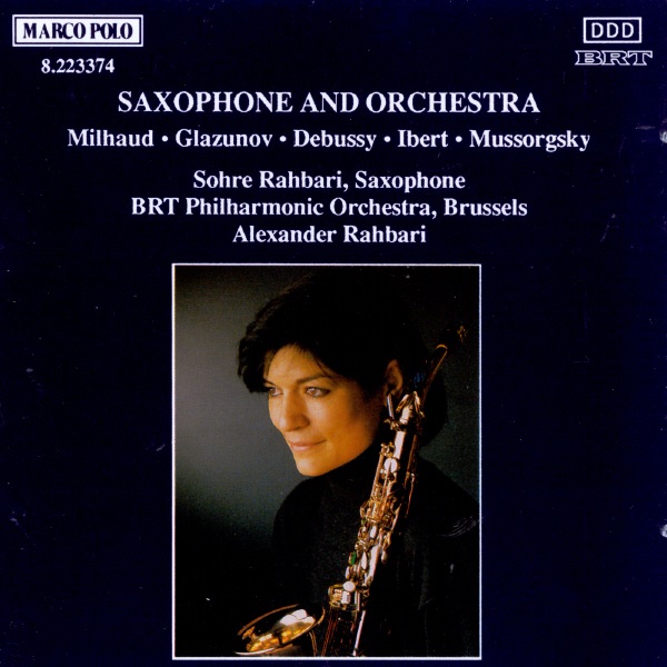 Saxophone and Orchestra by Alexander Rahbari, Belgian Radio and Television Philharmonic Orchestra & Sohre Rahbari album cover