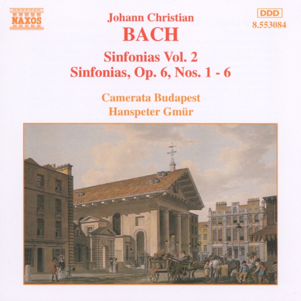 J. C. Bach: Sinfonias, Vol. 2 by Budapest Camerata & Hanspeter Gmür album cover