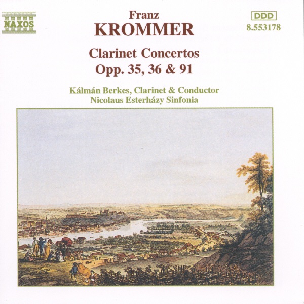 Krommer: Clarinet Concertos by Kálmán Berkes & Nicolaus Esterházy Sinfonia album cover