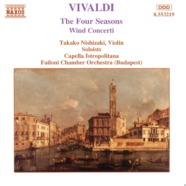 Vivaldi: The Four Seasons;  Wind Concerti by Takako Nishizaki, Capella Istropolitana & Failoni Chamber Orchestra, Budapest album cover