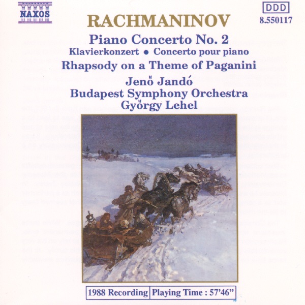 Rachmaninov: Piano Concerto No. 2 & Paganini Rhapsody by Budapest Symphony Orchestra, Gyorgy Lehel & Jenő Jandó album cover