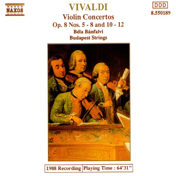 Vivaldi: Violin Concertos Op. 8, Nos. 5-8 and 10-12 by Budapest Strings & Béla Bánfalvi album cover