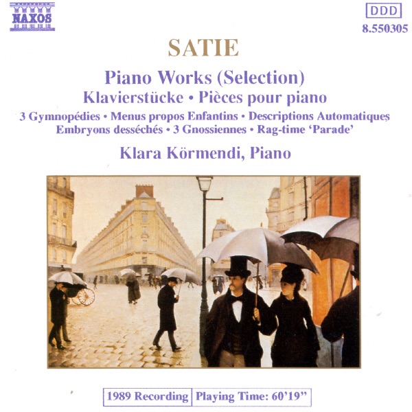 Satie: Piano Works (Selection) by Klára Körmendi album cover