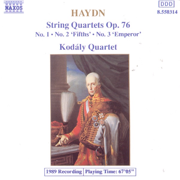 Haydn: String Quartets, Op. 76 Nos. 1-3 by Kodály Quartet album cover