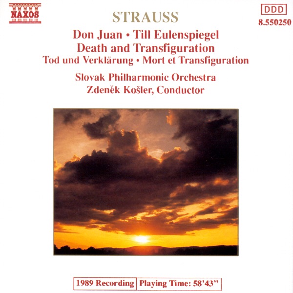 Strauss: Don Juan, Till, Tod Und Verklarung by Slovak Philharmonic Orchestra & Zdenek Kosler album cover