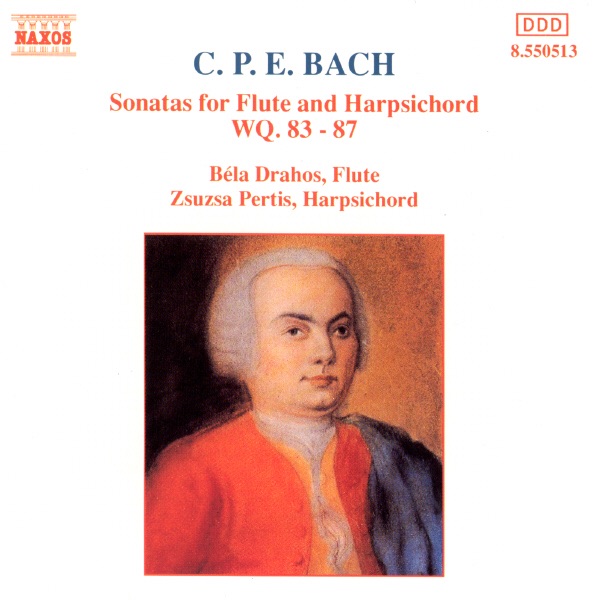 C.P.E. Bach: Flute Sonatas by Béla Drahos & Zsuzsa Pertis album cover