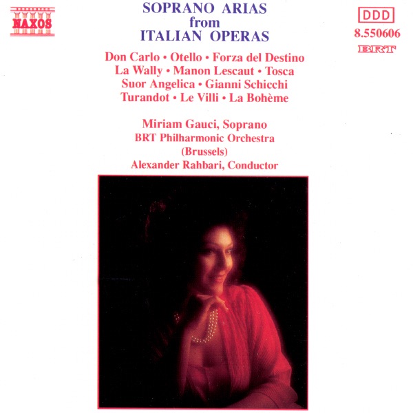 Soprano Arias from Italian Operas by Alexander Rahbari, BRTN Philharmonic Orchestra & Miriam Gauci album cover