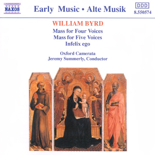 William Byrd: Masses For Four And Five Voices by Jeremy Summerly & Oxford Camerata album cover