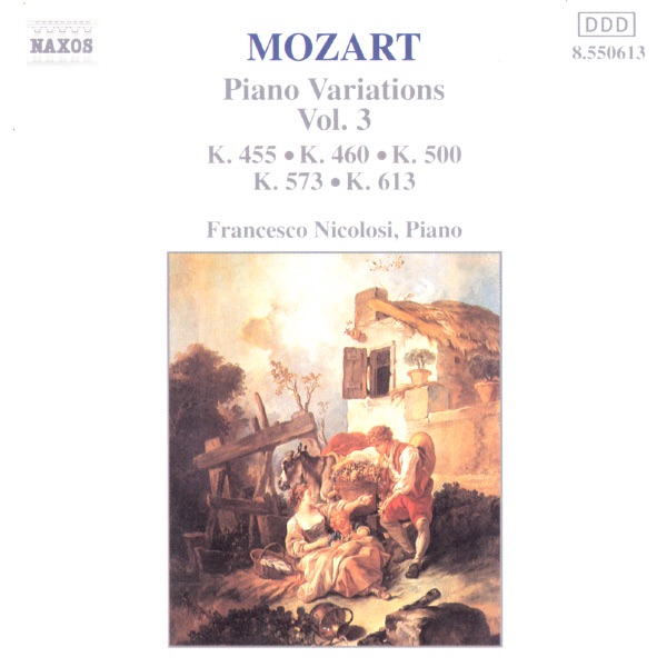 Mozart: Piano Variations, Vol. 3 by Francesco Nicolosi album cover