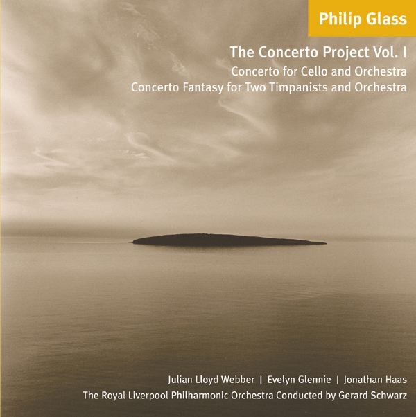 Philip Glass: The Concerto Project, Vol. I by Evelyn Glennie, Gerard Schwarz, Jonathan Haas, Julian Lloyd Webber & Royal Liverpool Philharmonic Orchestra album cover
