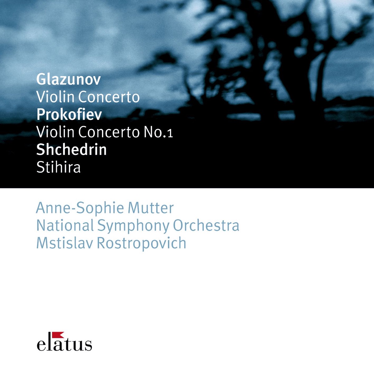 Glazounov & Prokofiev: Concertos pour violon by Anne-Sophie Mutter, Mstislav Rostropovich & National Symphony Orchestra, Kennedy Center album cover