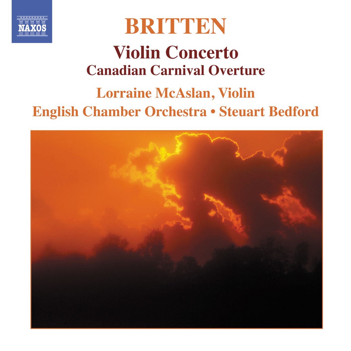 Britten: Violin Concerto - Canadian Carnival Overture - Mont Juic by English Chamber Orchestra, Lorraine McAslan & Steuart Bedford album cover