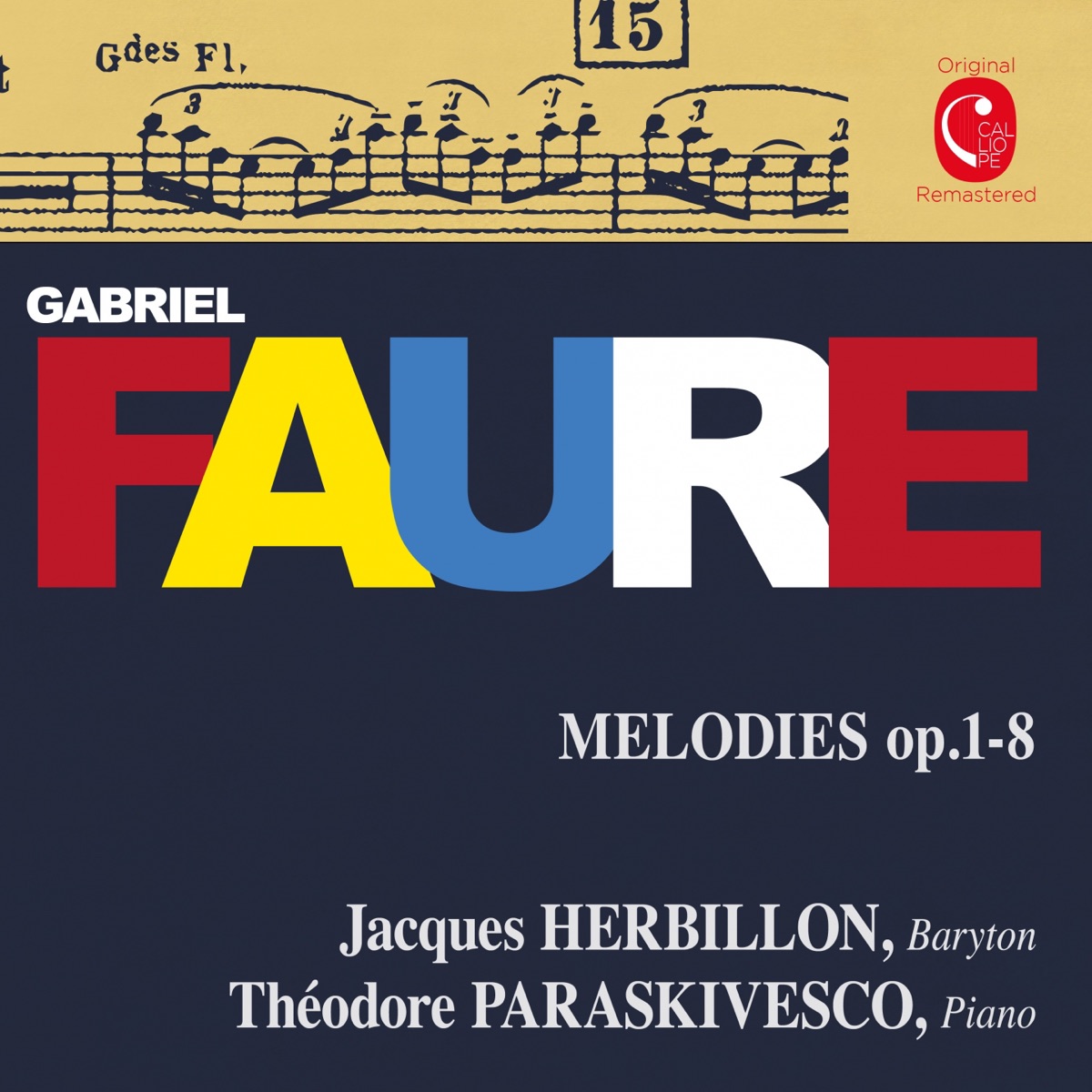 Fauré: Mélodies, Op. 1, 2, 4 & 8 by Jacques Herbillon & Théodore Paraskivesco album cover