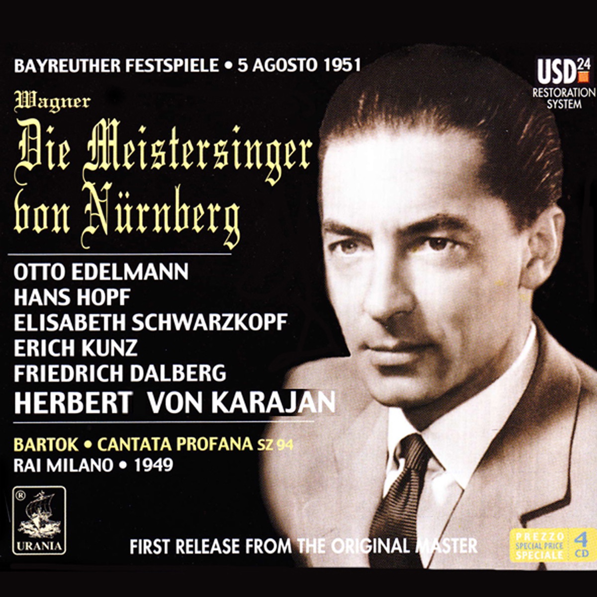 Wagner: Die Meistersinger von Nürnberg by Bayreuth Festival Orchestra, Orchestra Sinfonica di Milano della RAI, Bayreuth Festival Choir, Coro di Milano della RAI & Herbert von Karajan album cover