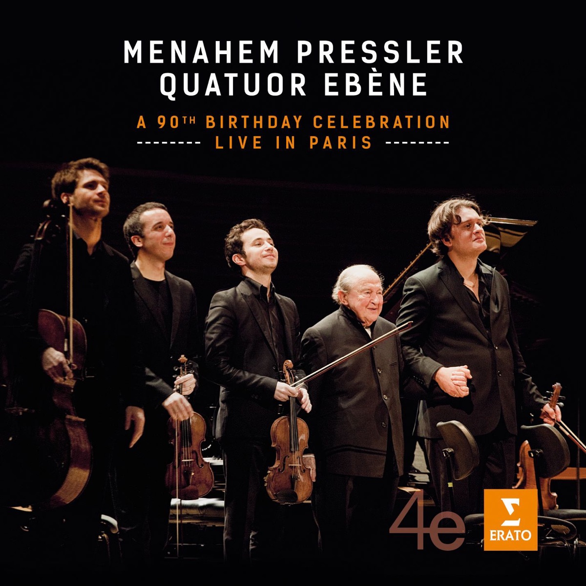Menahem Pressler - A 90th Birthday Celebration - Live in Paris by Menahem Pressler & Quatuor Ébène album cover