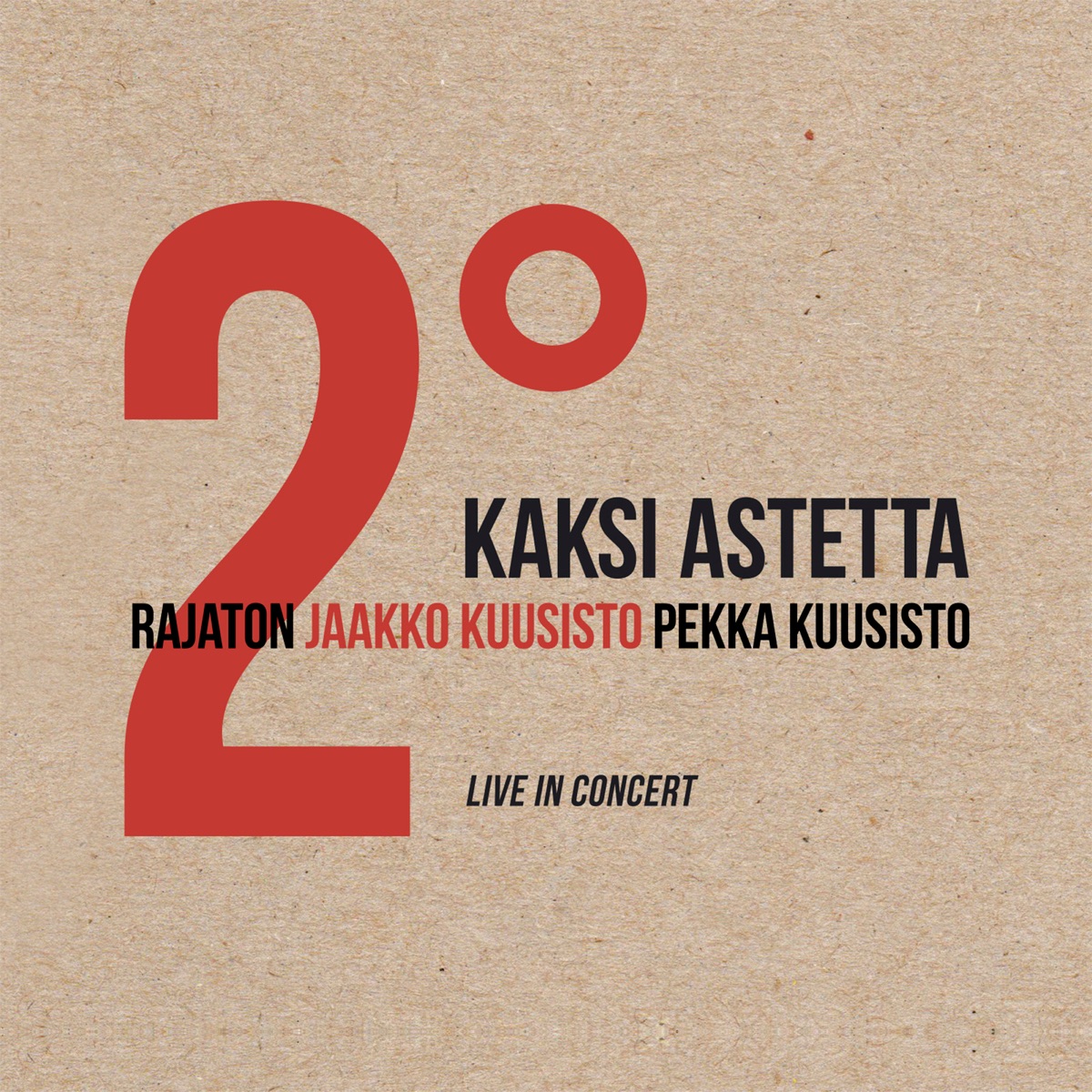 Kaksi Astetta (Live) by Rajaton, Jaakko Kuusisto & Pekka Kuusisto album cover