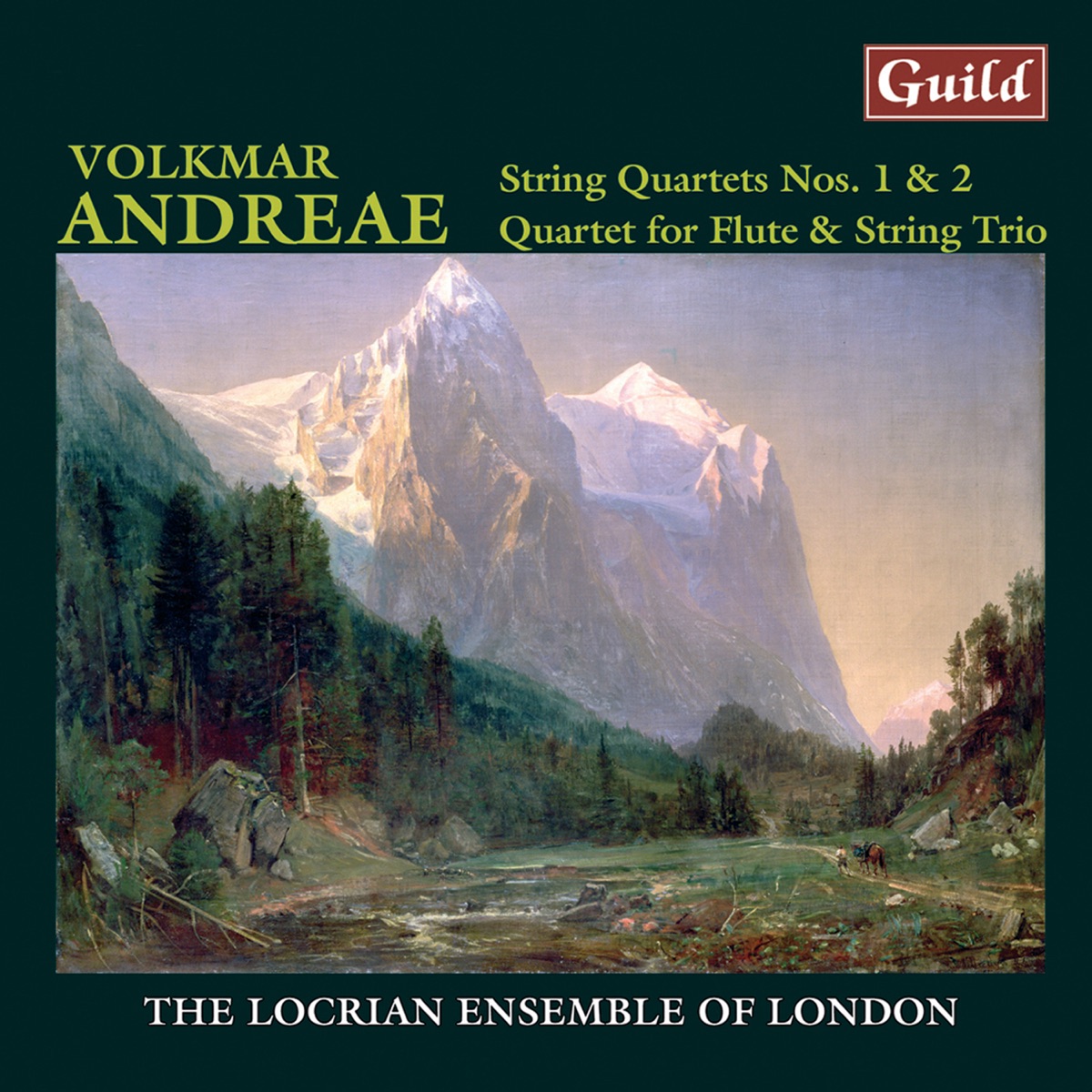 Andreae: String Quartet No. 2 in E Major - Quartet for Flute, Violin, Viola and Violoncello, Op. 43 - String Quartet No. 1 in Bb, Op. 9 by The Locrian Ensemble Of London album cover