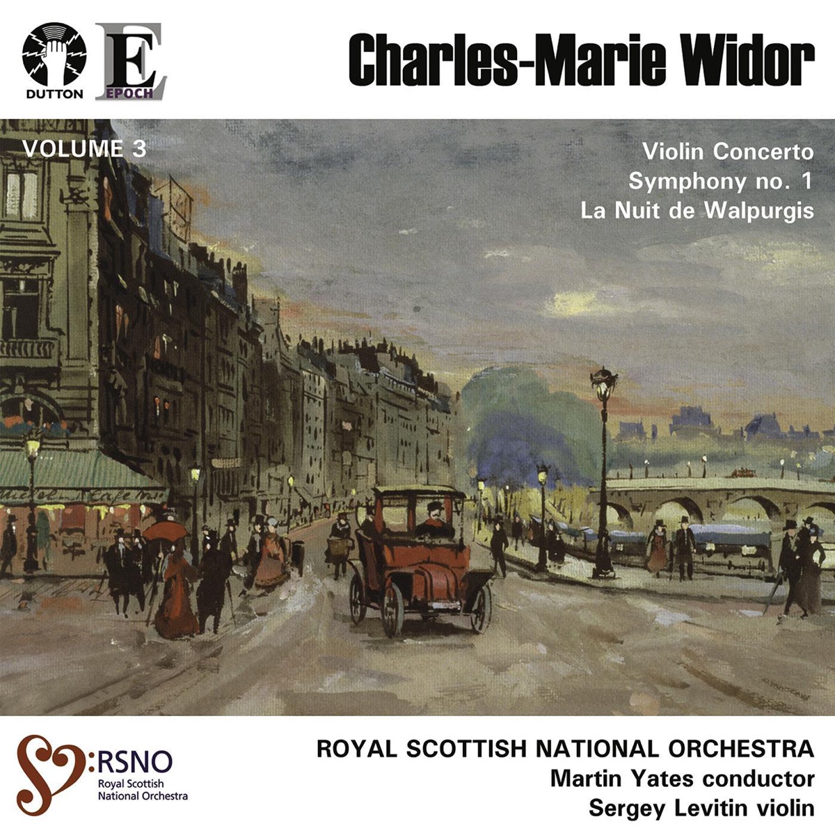 Widor: Symphony No. 1 by Royal Scottish National Orchestra, Martin Yates & Sergey Levitin album cover
