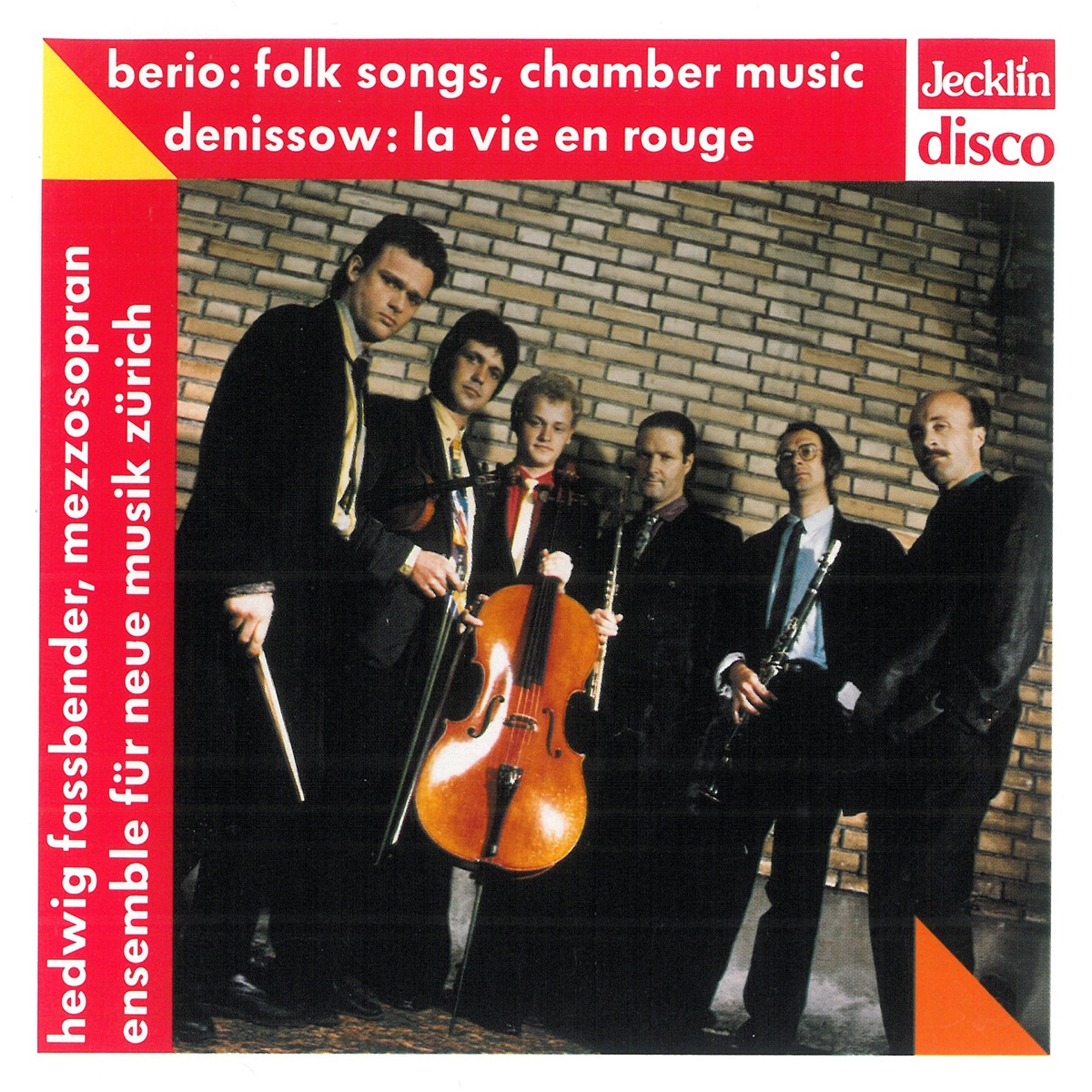 Luciano Berio: Folk Songs, Chamber Music - Edison Denissow: La vie en rouge by Hedwig Fassbender, Xenia Schindler & Cornel Anderes album cover
